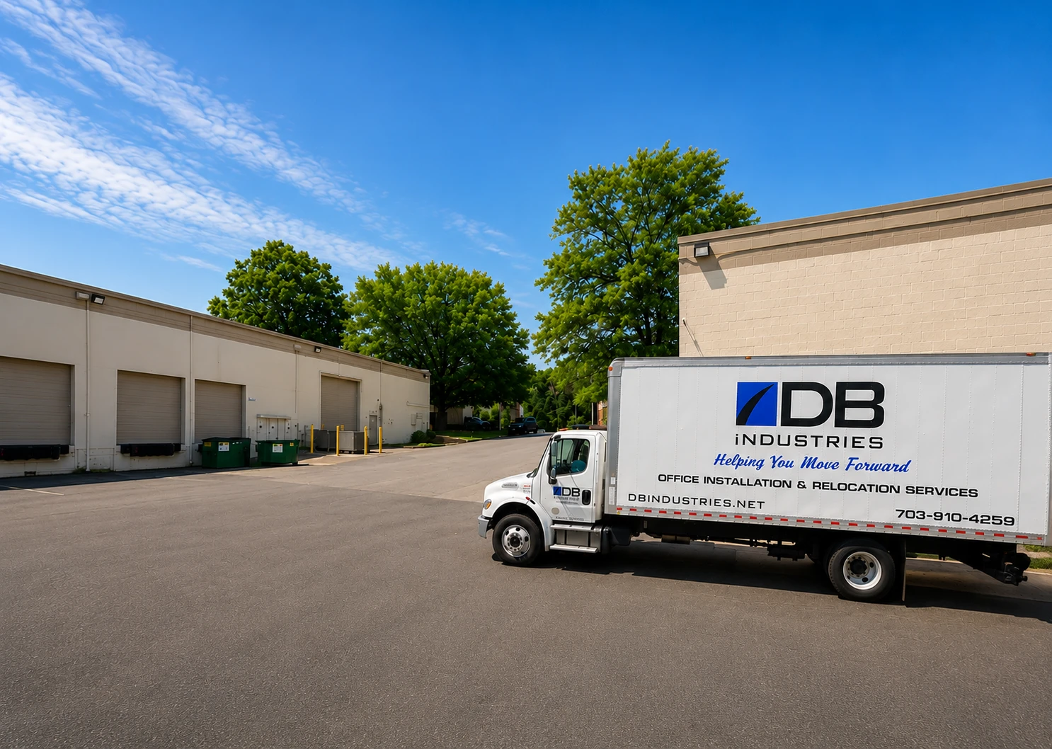 DB Industries Lorton warehouse with truck